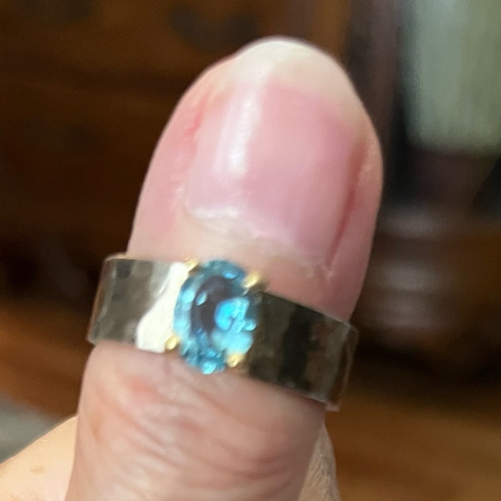 James Avery size 8 Blue Topaz